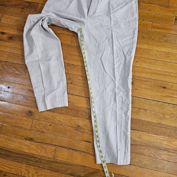 Banana Republic Herringbone Linen Suit Pants Natural Beige 36x3 - Picture 5 of 10